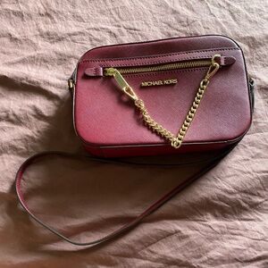 Michael Kors Jet Set Saffiano Leather Crossbody Bag